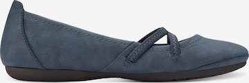 TAMARIS Ballet Flats with Strap in Blue