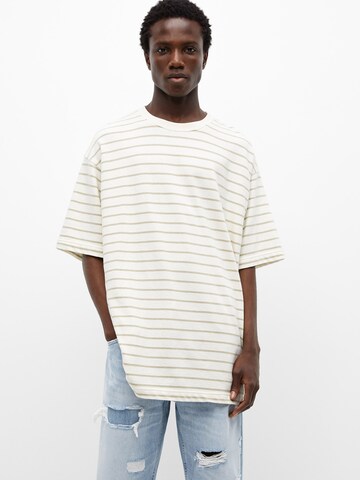 Pull&Bear T-Shirt in Beige: Vorderseite