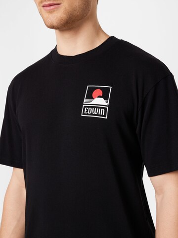 EDWIN Shirt 'Sunset' in Black