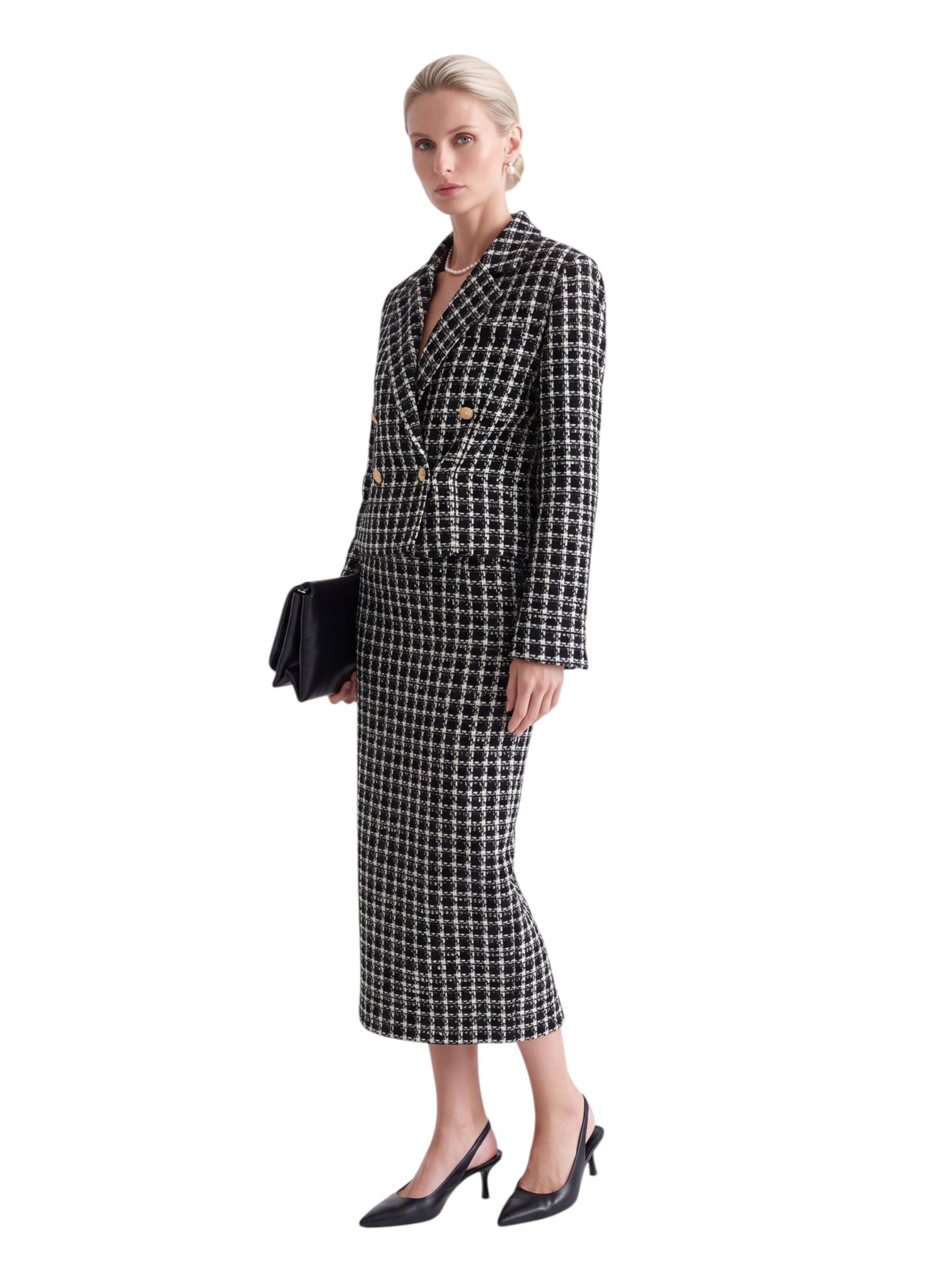 Viore Workwear 'Skirt Suit' in Grey