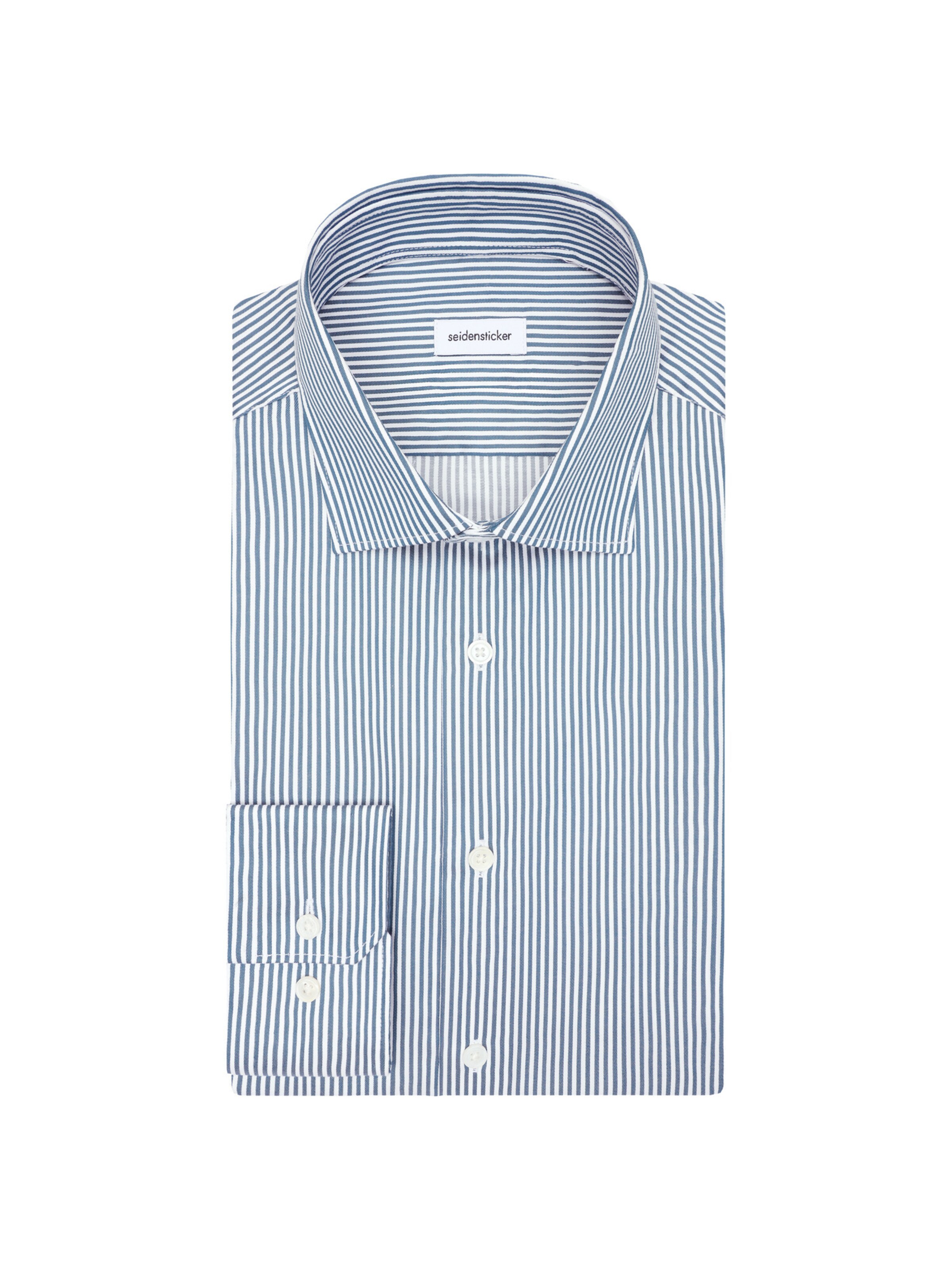 SEIDENSTICKER Regular fit Zakelijk overhemd 'Schwarze Rose' in Blauw