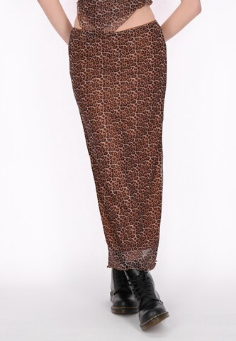 Jupe 'Fashion Look' myMo ROCKS en marron : devant
