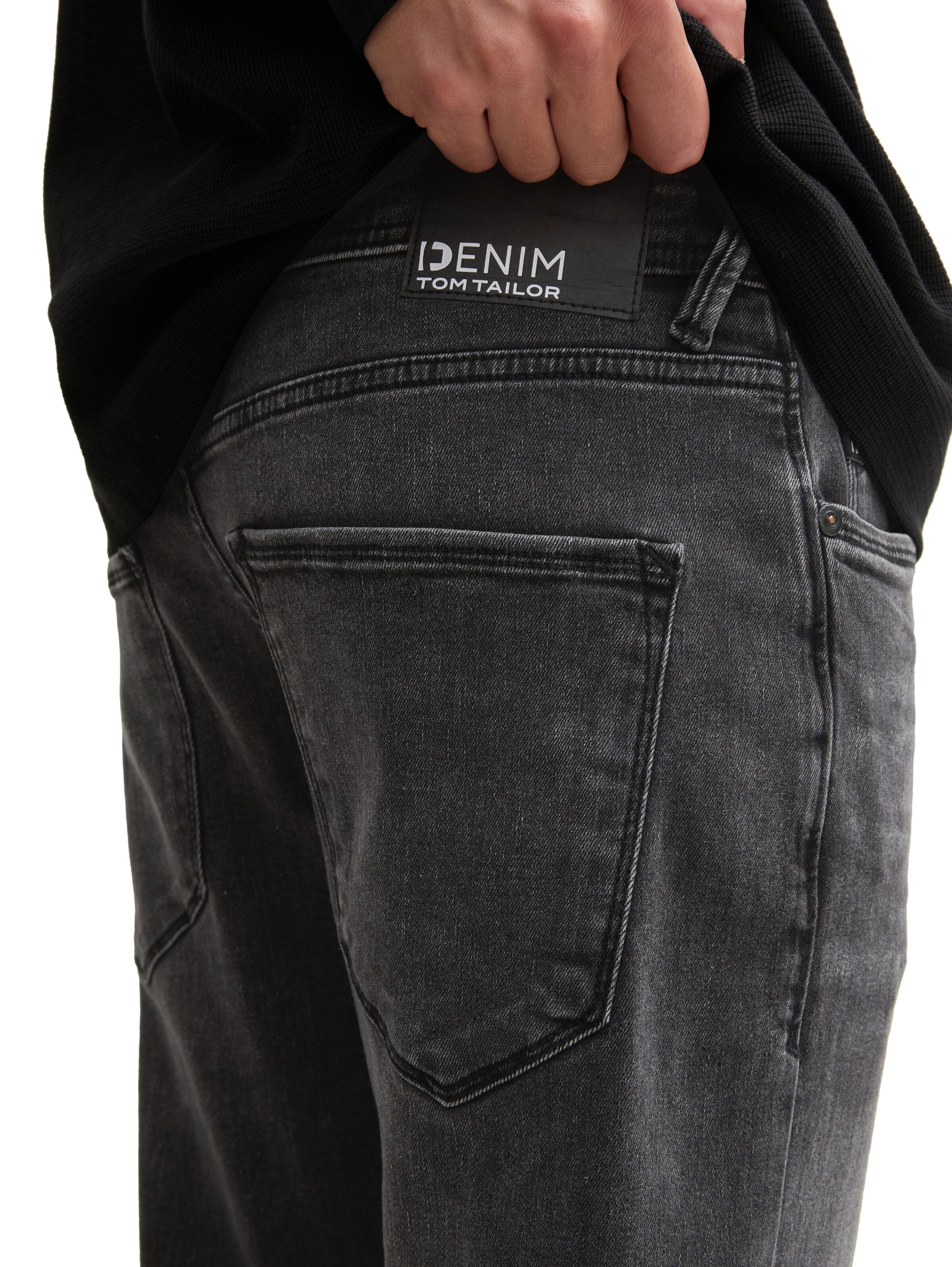 TOM TAILOR DENIM Regular Jeans 'Superflex' in Black