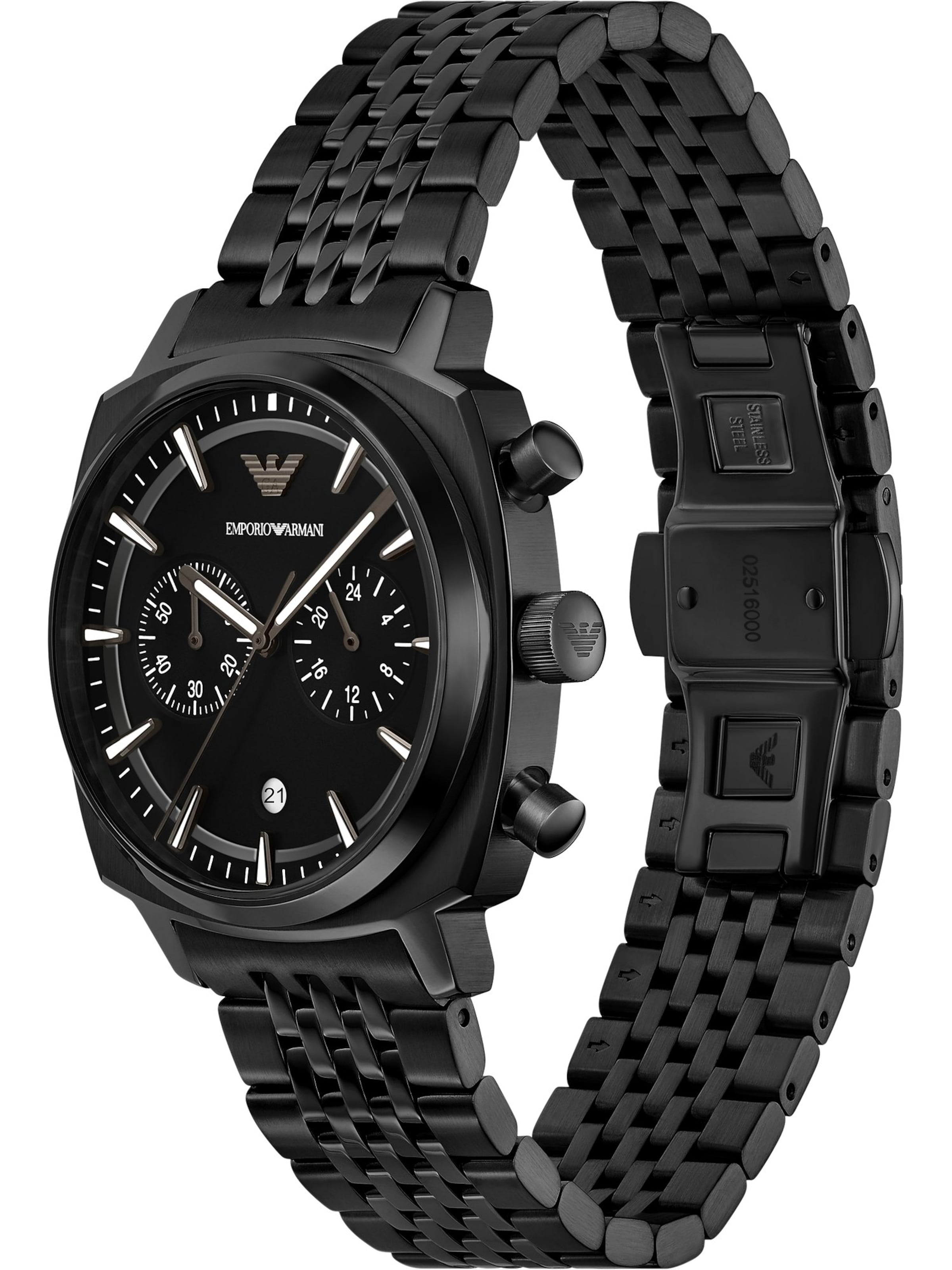 Emporio Armani Uhr in Schwarz: Vorderseite