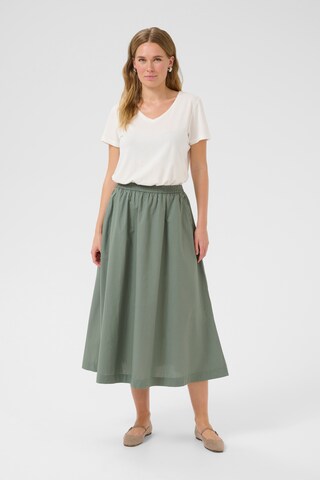 Cream Rok 'Devika' in Groen