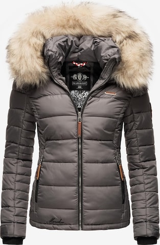 MARIKOO Winter Jacket 'Lerikaa' in Grey: front