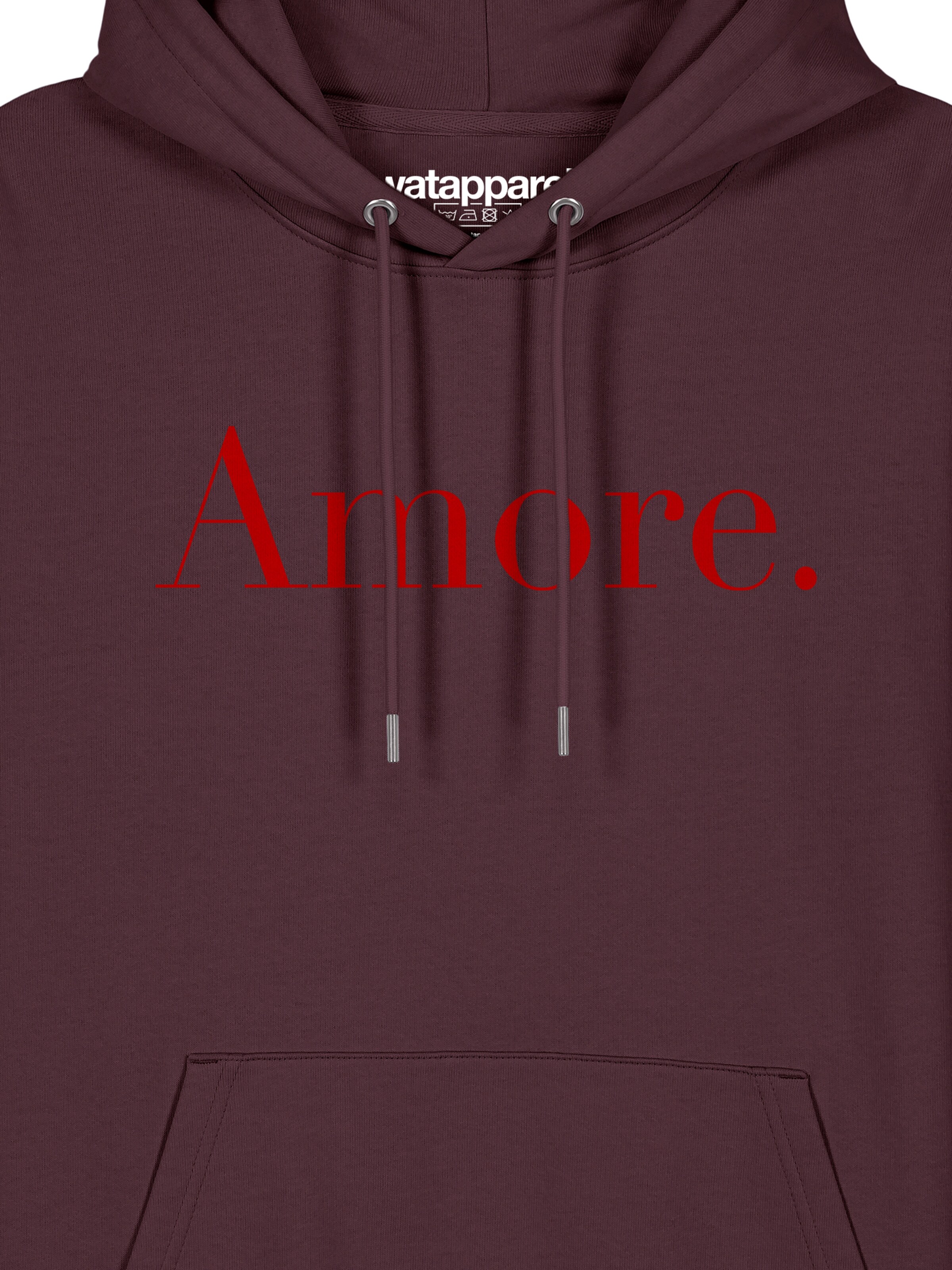 Felpa ' Amore ' di Watapparel in marrone