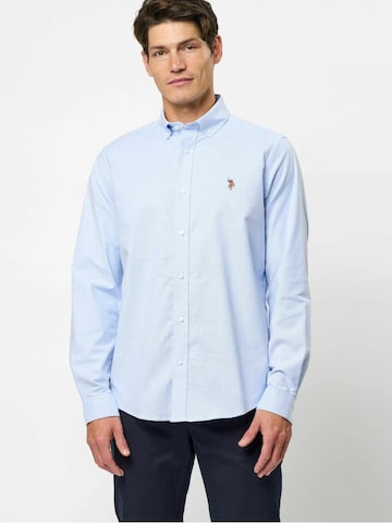 U.S. POLO ASSN. Regular Fit Skjorte 'Calvert' i blå: forside