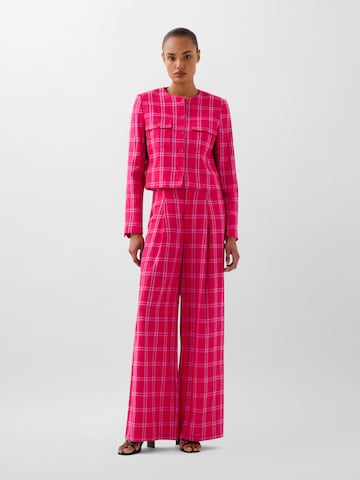 Scalpers Linen Check Blazer ' ' in Rot: Vorderseite