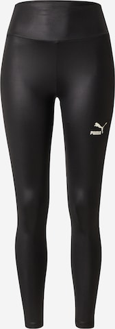 PUMA Sportbroek 'T7 Shiny' in Zwart: voorkant