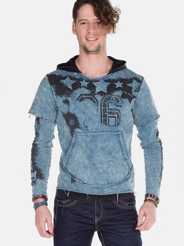 CIPO & BAXX Sweatshirt in Blauw: voorkant