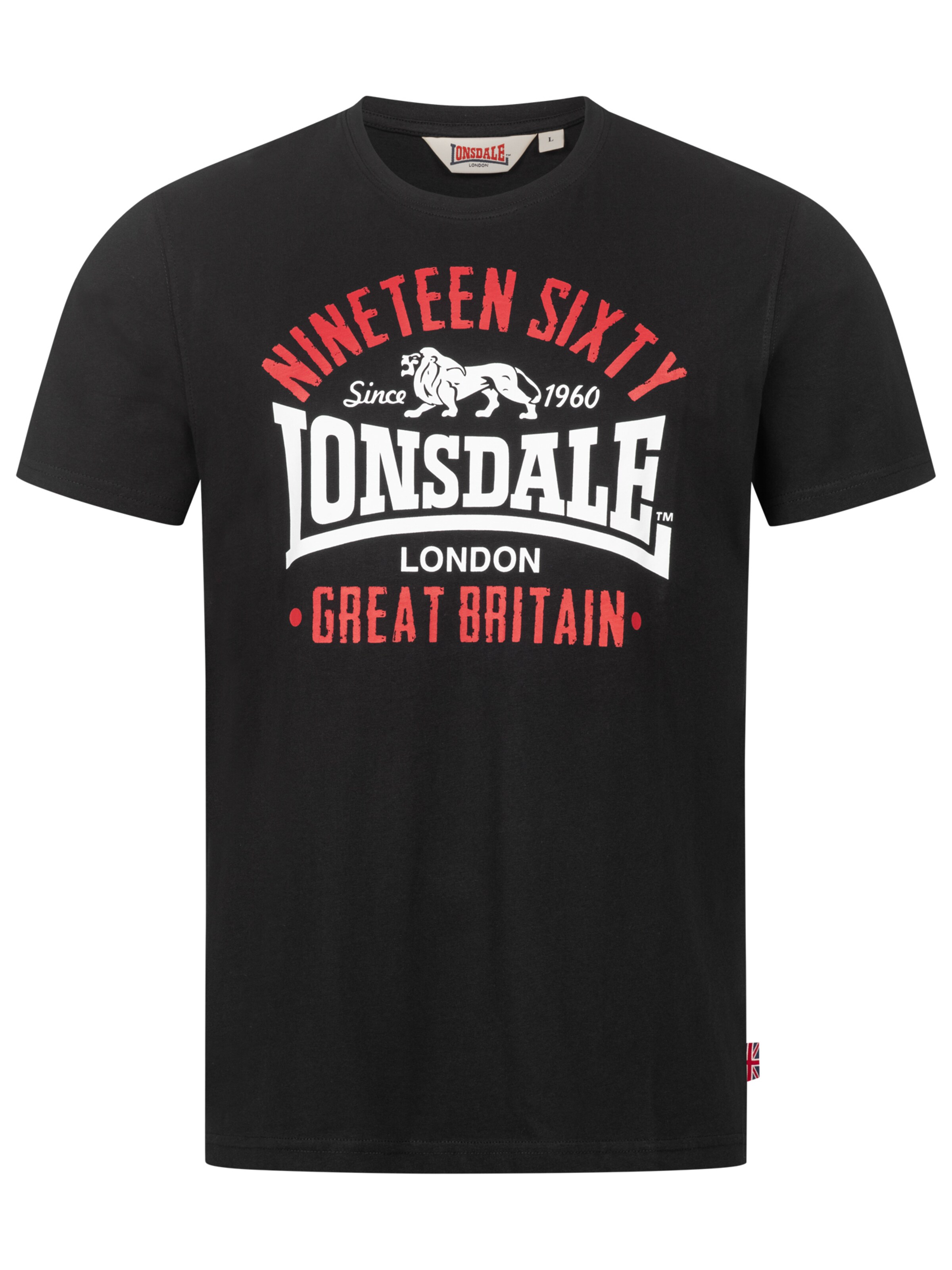 Maglietta 'Kilchoan' di LONSDALE in nero: frontale