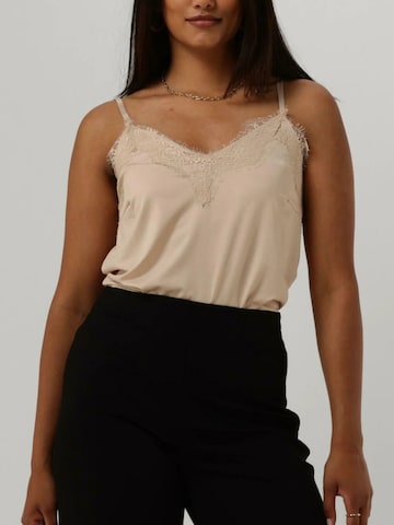 Coster Copenhagen - Top ' ROSIE ' en beige: frente