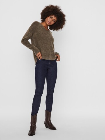 VERO MODA Sweater 'Lefile' in Grey