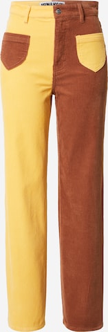 NEON & NYLON Regular Pants 'HOPE' in Brown: front