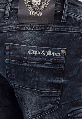 CIPO & BAXX Regular Cargo Jeans 'Rally' in Blue