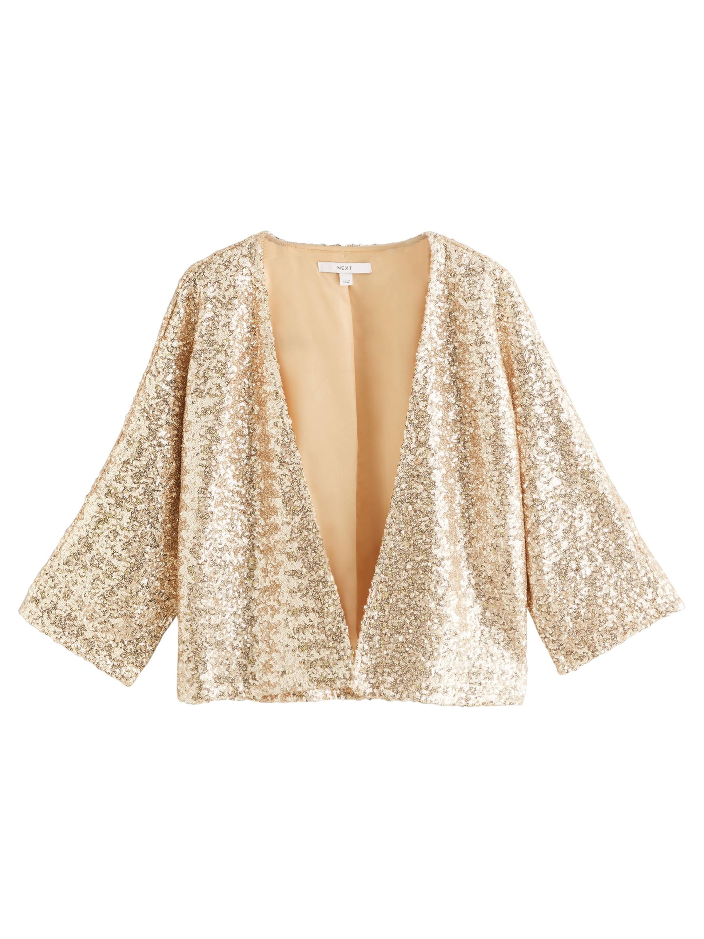 Next Övergångsjacka i guld: framsida