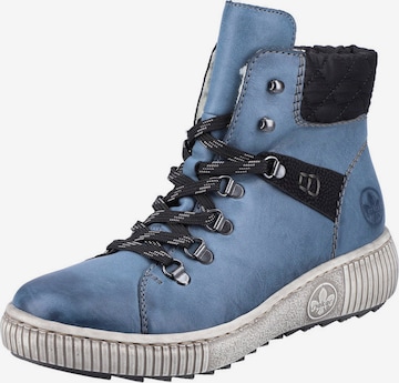 Bottines à lacets Rieker en bleu : devant