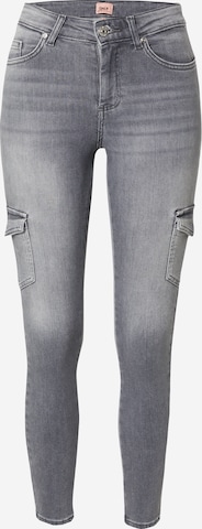 Skinny Jeans cargo ONLY en gris : devant