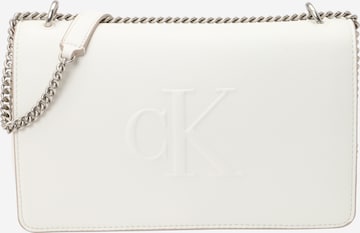 Calvin Klein Jeans - Mala de ombro em branco: frente