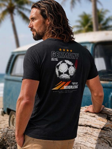 Neverless Shirt 'Retro Fußball' in Black