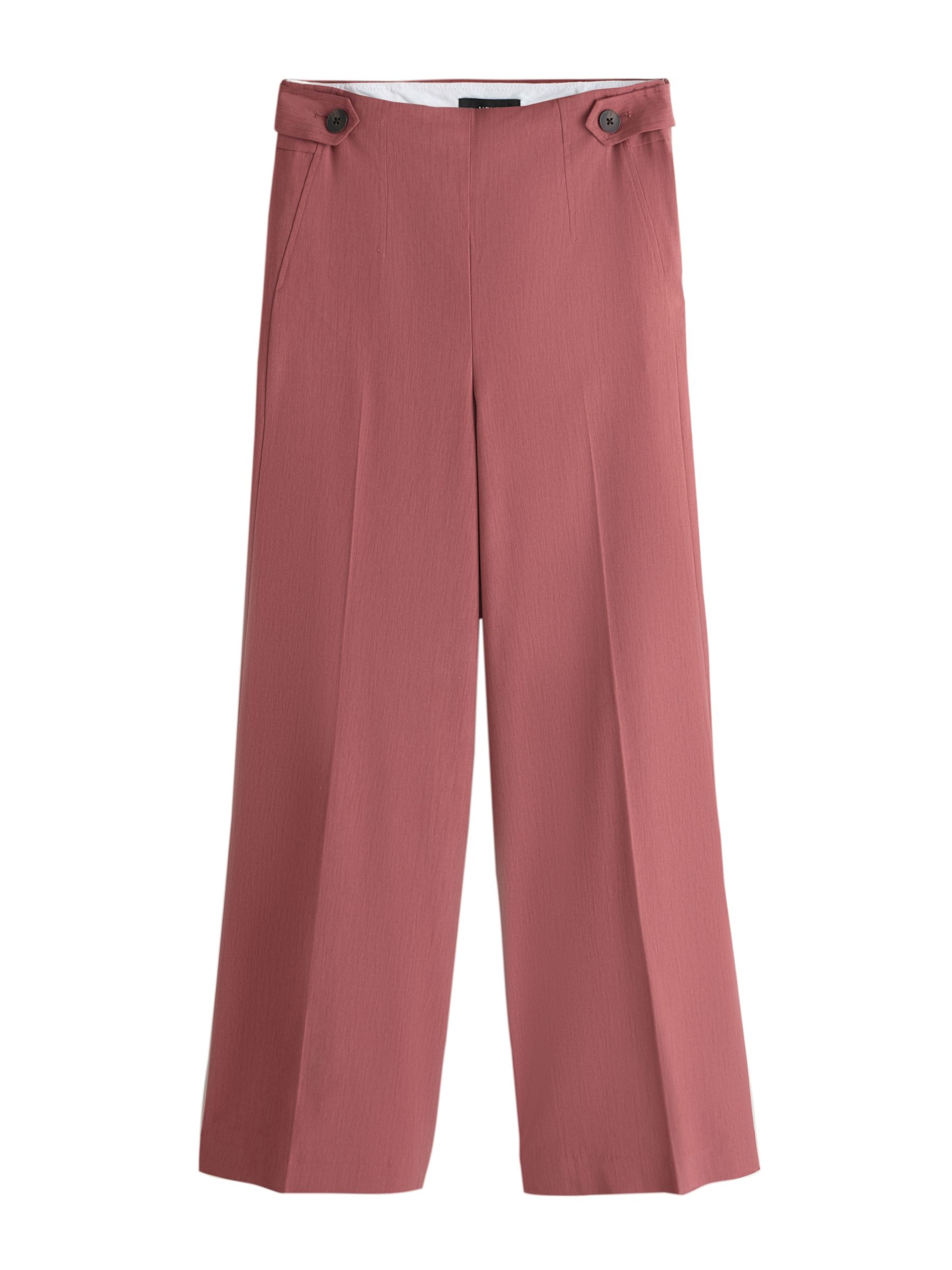 Wide Leg Pantalon à plis Next en marron : devant