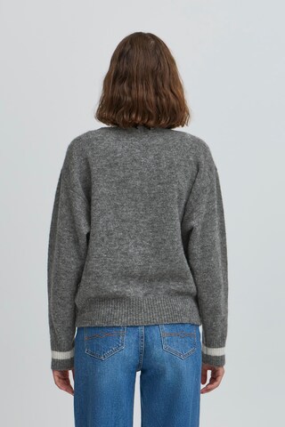 Ball Knit Cardigan 'ABIGAIL' in Grey