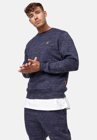INDICODE JEANS Sweater 'Luk' in Blue: front