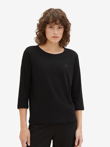 TOM TAILOR T-Shirt in Schwarz: predná strana