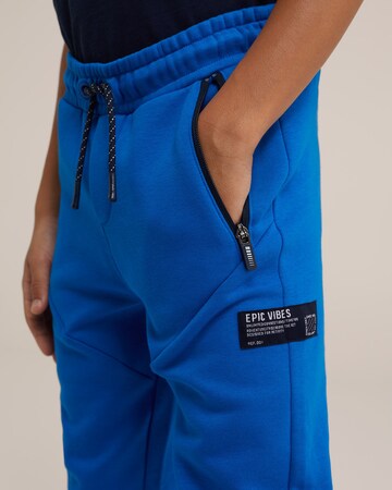 WE Fashion Regular Hose in Blau