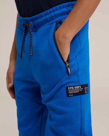 WE Fashion Regular Hose in Blau