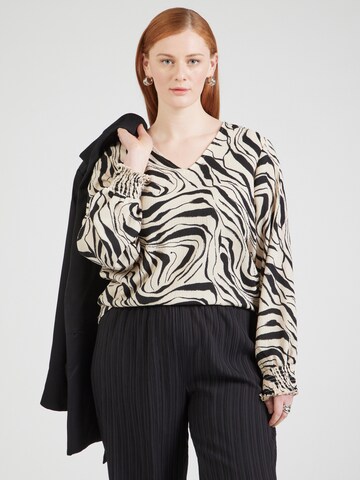 Camicia da donna 'VMCPOET' di Vero Moda Curve in beige: frontale