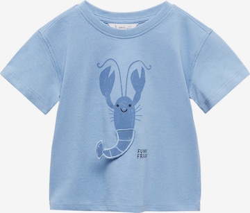 T-Shirt MANGO KIDS en bleu : devant