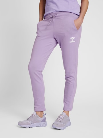 Coupe slim Pantalon de sport 'Noni 2.0' Hummel en violet : devant