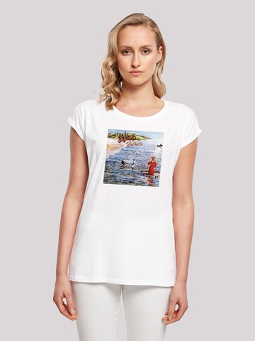 F4NT4STIC Shirt 'Genesis Foxtrot Album Cover' in White: front