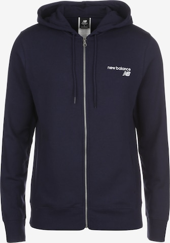 new balance Zip-Up Hoodie in Blue: front