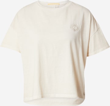 T-shirt QS en beige : devant