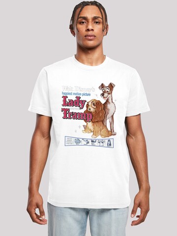 F4NT4STIC T-Shirt 'Disney Susi und Strolch' in Weiß: predná strana