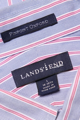 Lands‘ End Button Up Shirt in L in Blue