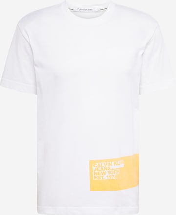 Calvin Klein Jeans Shirt 'STENCIL' in White: front
