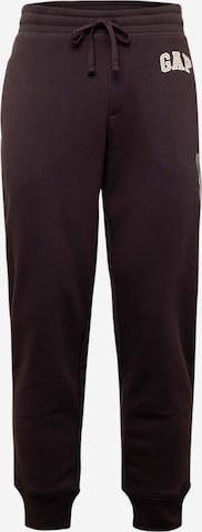 GAP Tapered Broek in Bruin: voorkant