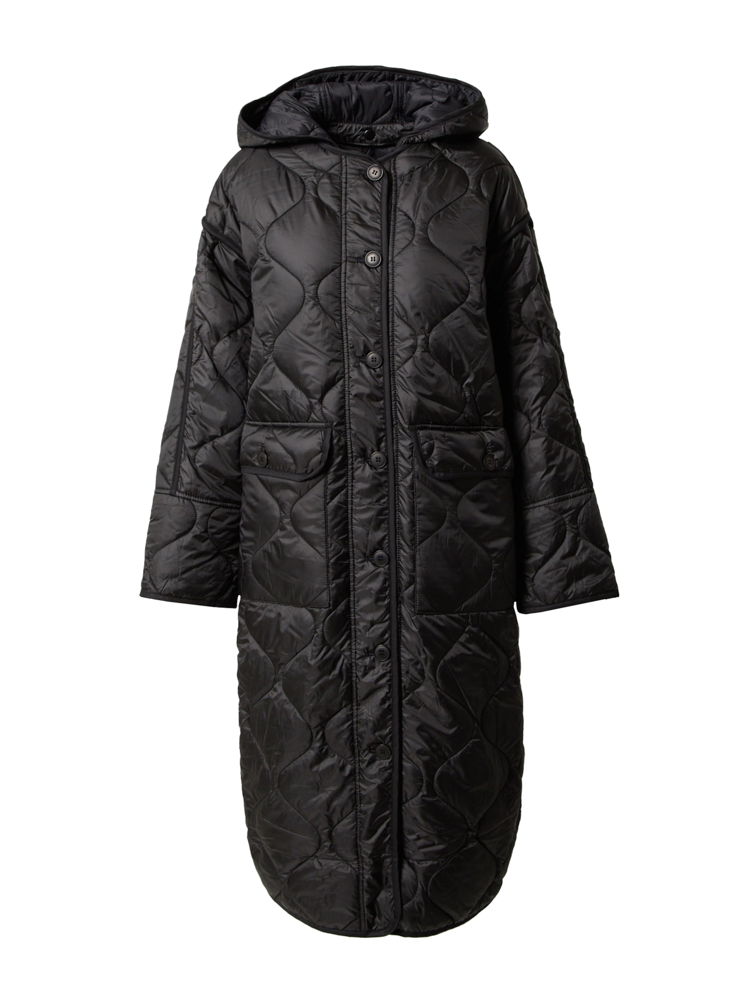 Manteau mi-saison Warehouse en noir : devant