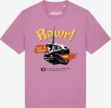 T-Shirt 'Rawr' Watapparel en rose : devant