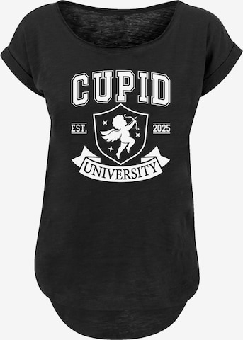F4NT4STIC Shirt 'Cupid University Valentinstag' in Zwart: voorkant
