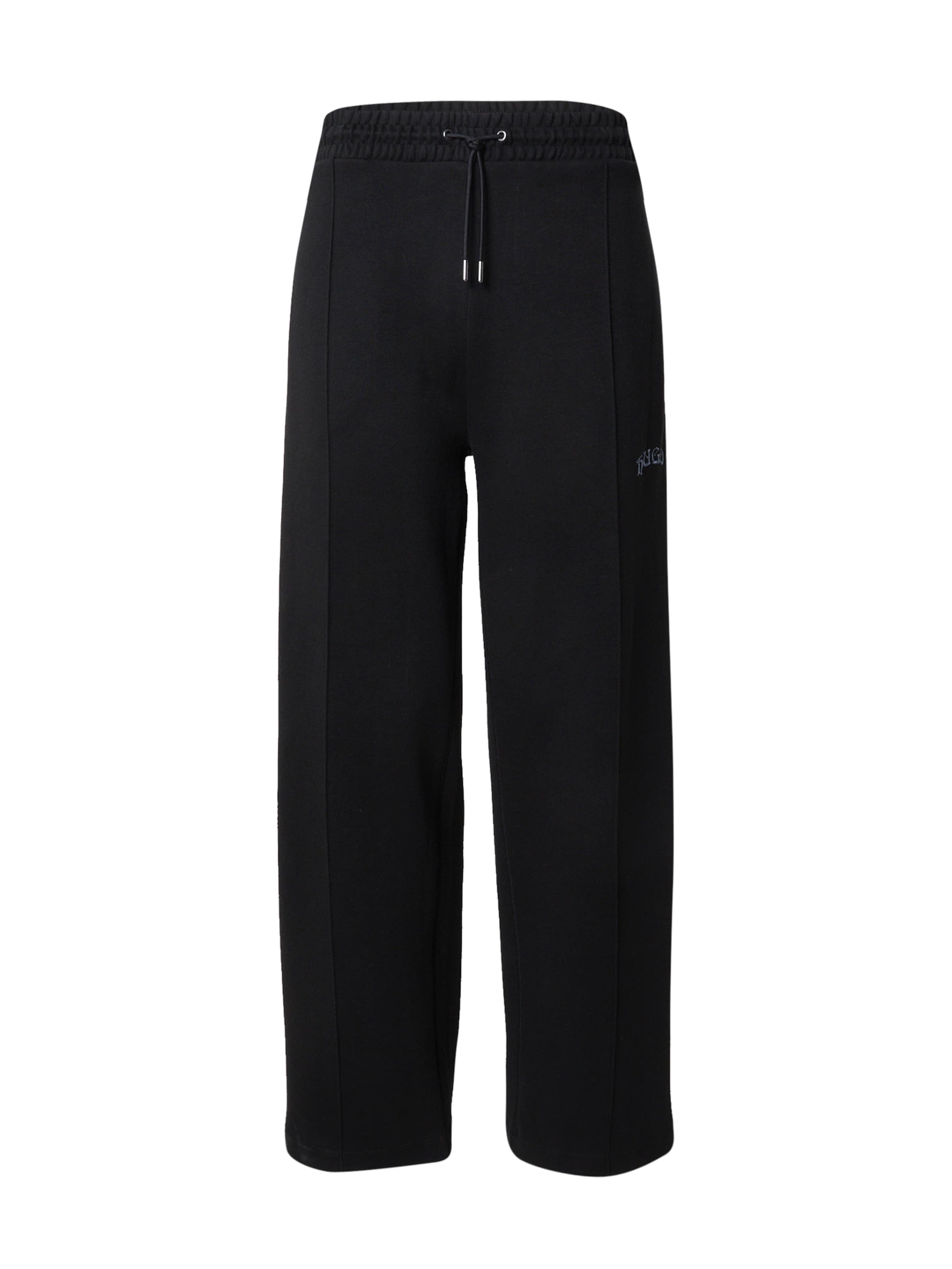 HUGO Широкий Штаны 'Dadsinolo' в Черный: спереди