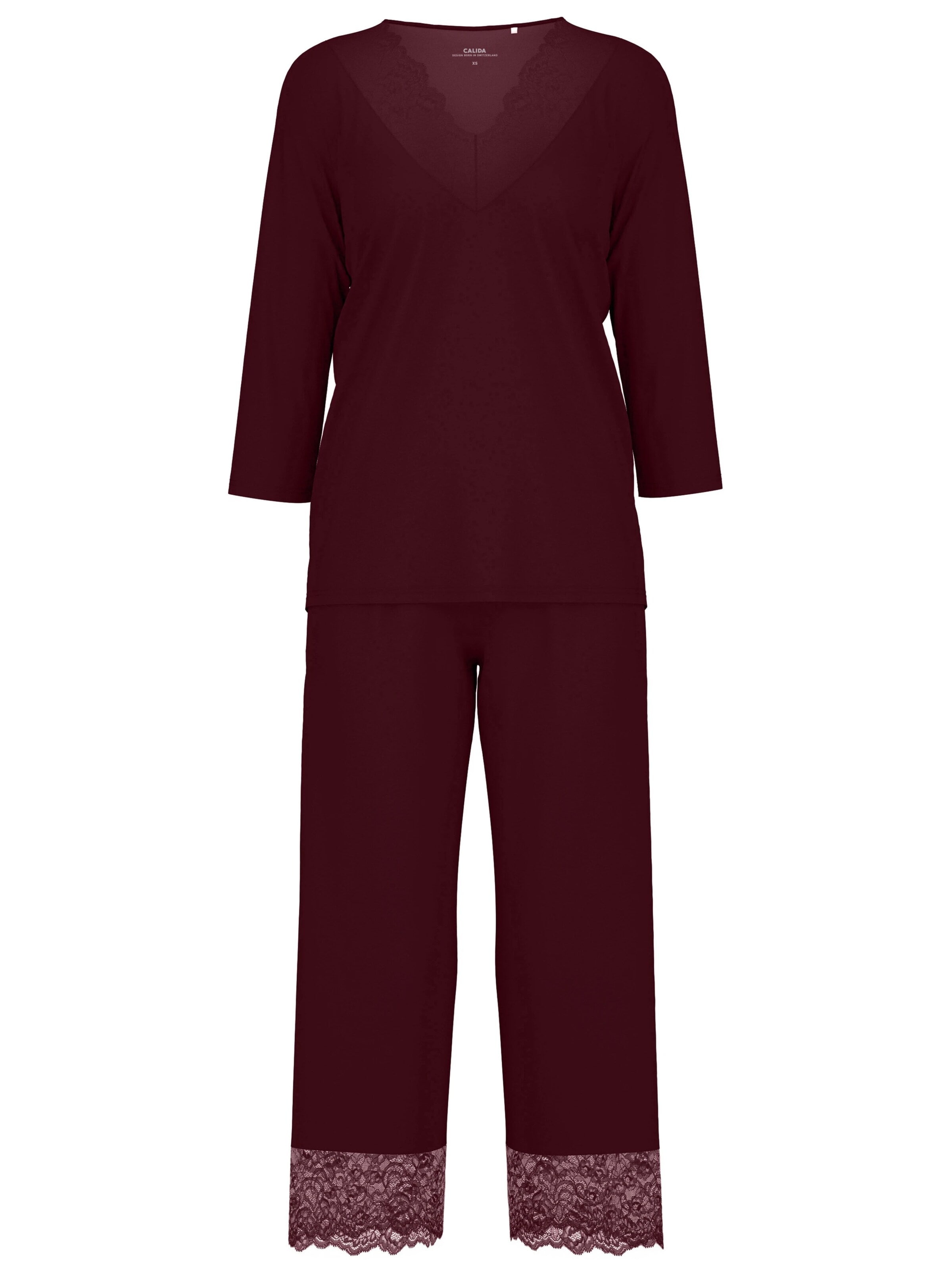 CALIDA Pajama 'Elegant Dreams' in Purple: front