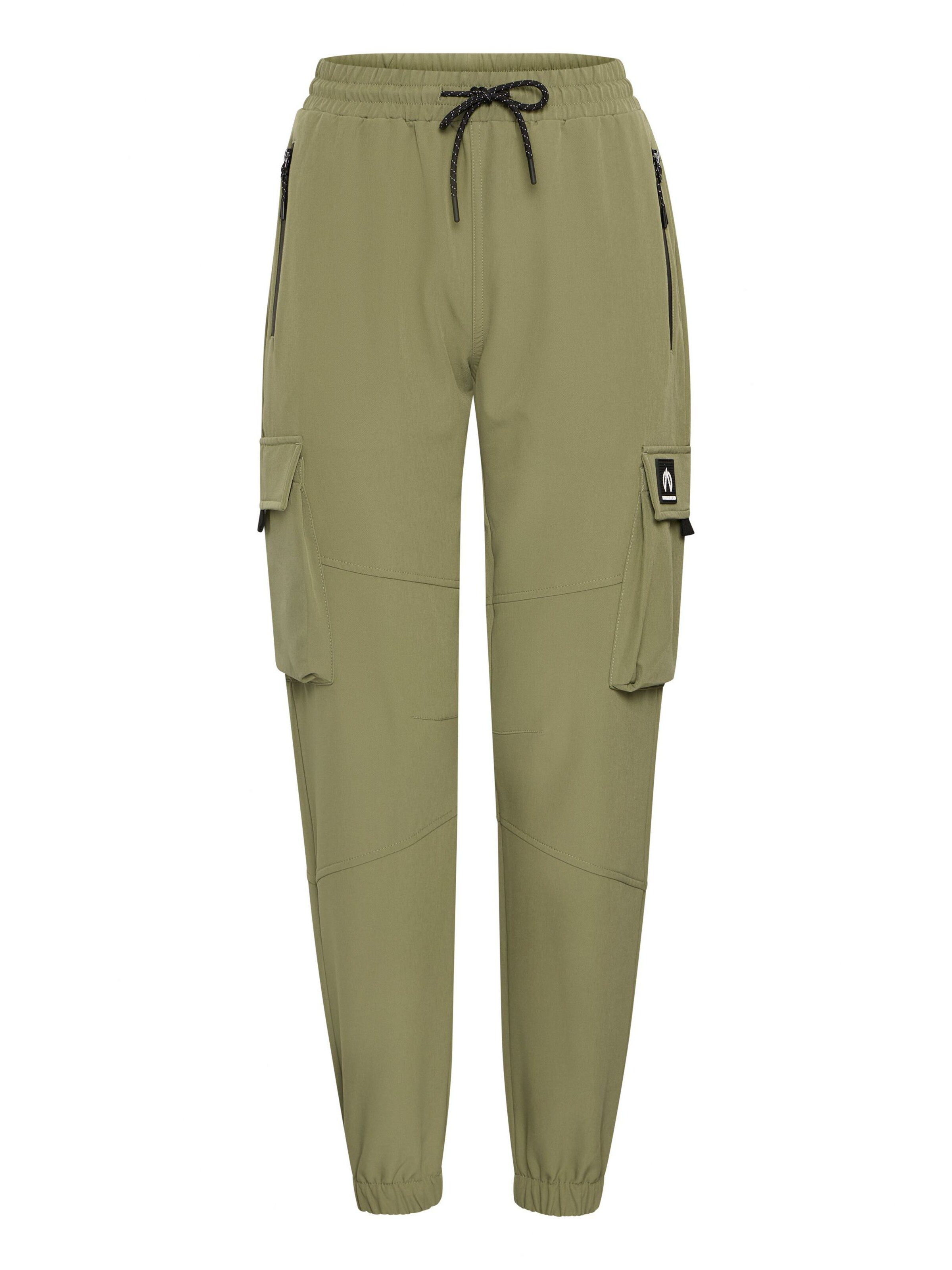 Tapered Pantaloni funzionali 'Tosca' di North Bend in verde: frontale