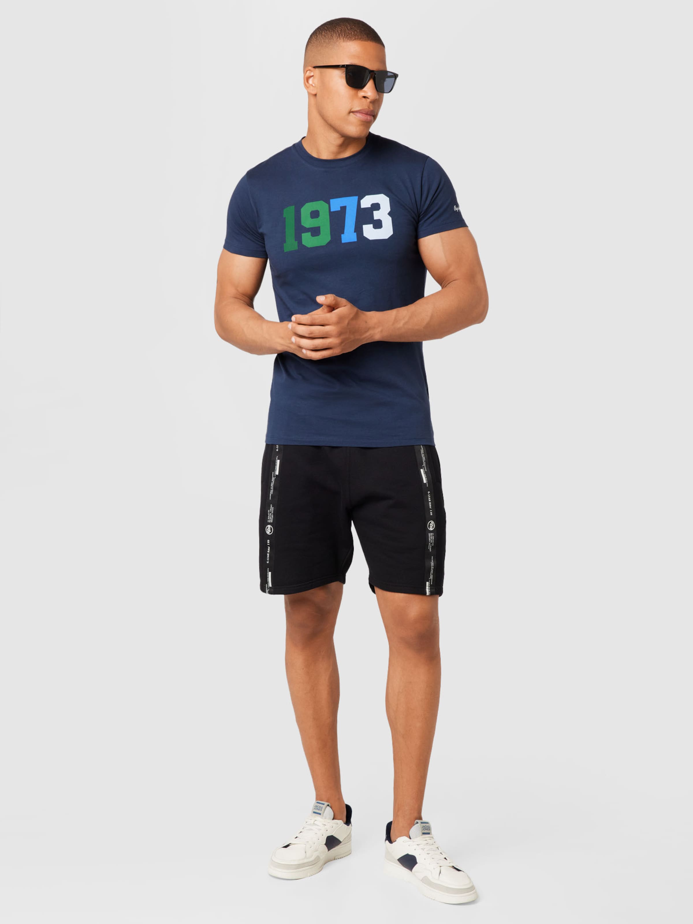 Männer Shirts Pepe Jeans T-Shirt 'TOTEM' in Blau, Nachtblau - ZY31089 Männer Shirts Pepe Jeans T-Shirt 'TOTEM' in Blau, Nachtblau - ZY31089