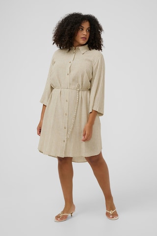 KAFFE CURVE Kleid 'KCMille' in Beige