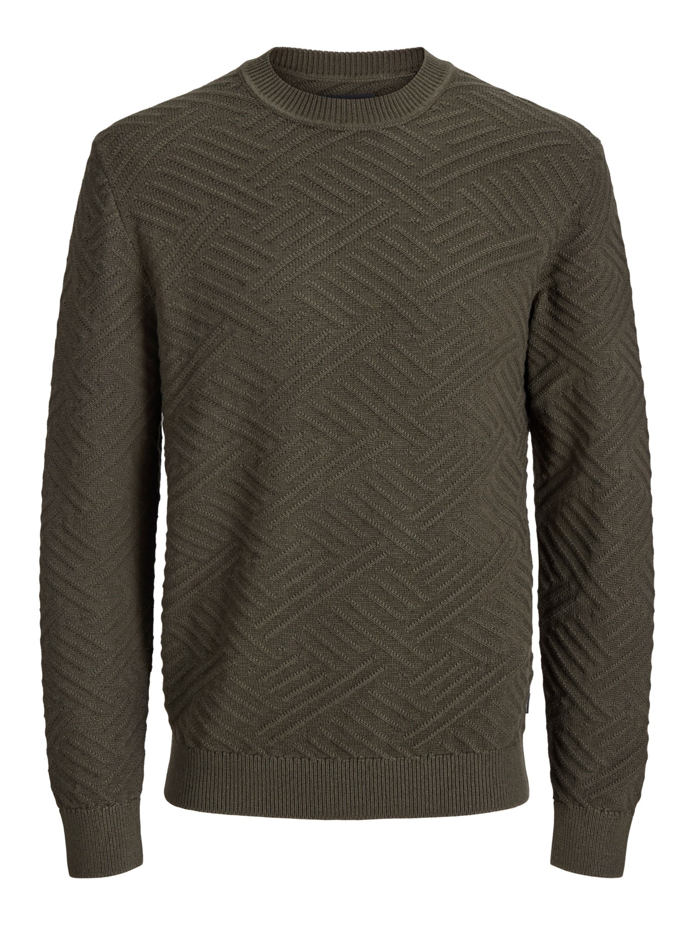 JACK & JONES Pull-over en L en olive, Vue avec produit